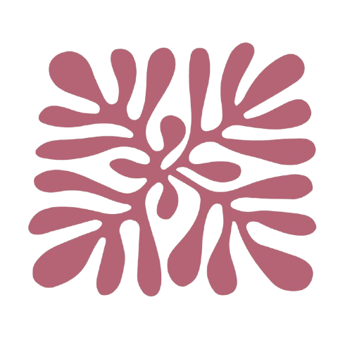 logo de planta color palo rosa sin fondo